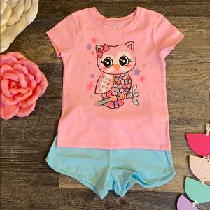 Owl Tee w/Matching Shorts